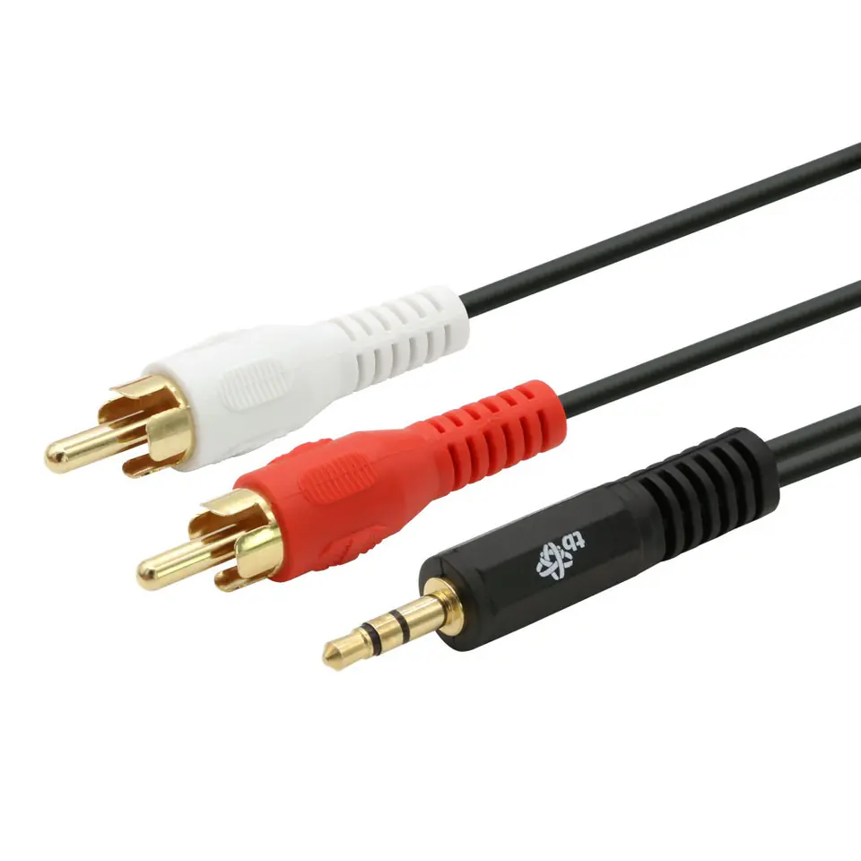 ⁨Kabel 3,5mm Mini Jack - 2x RCA M/M (chinch) 2,5m⁩ w sklepie Wasserman.eu