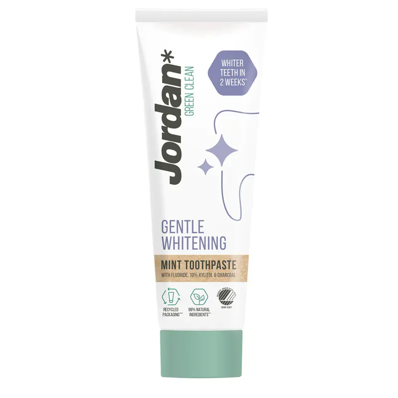 ⁨Jordan Green Clean Gentle Whitening Mint Toothpaste ecological teeth paste gently whitening 75ml⁩ at Wasserman.eu