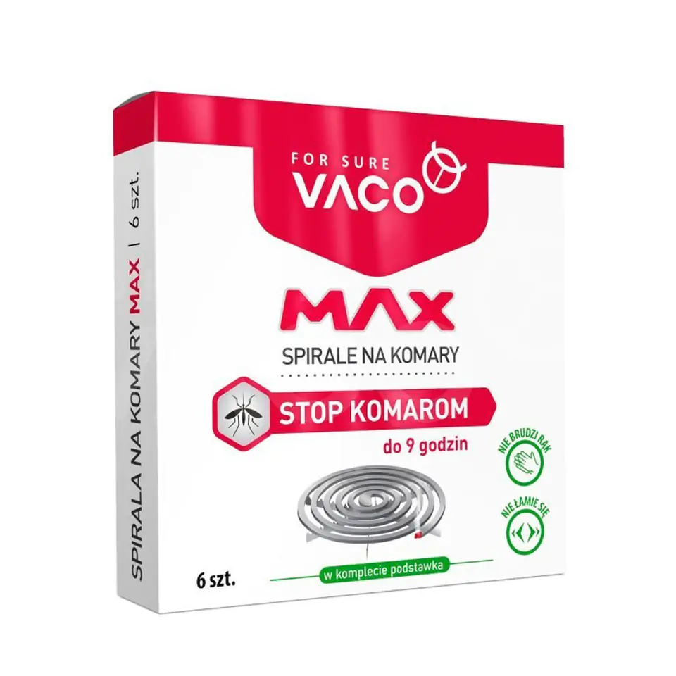 ⁨VACO MAX Spirale na komary - Stop Komarom 1op.-6szt⁩ w sklepie Wasserman.eu