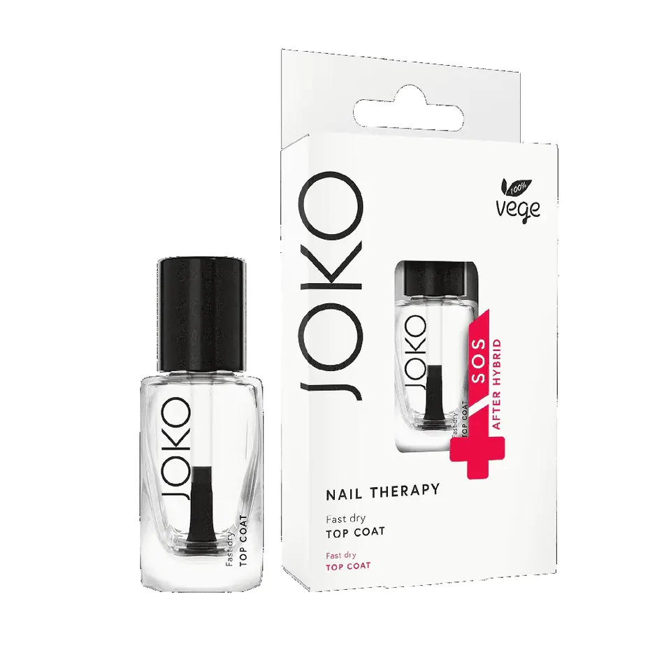 ⁨Joko Nail Therapy Top Coat do paznokci - fast dry 11ml⁩ w sklepie Wasserman.eu