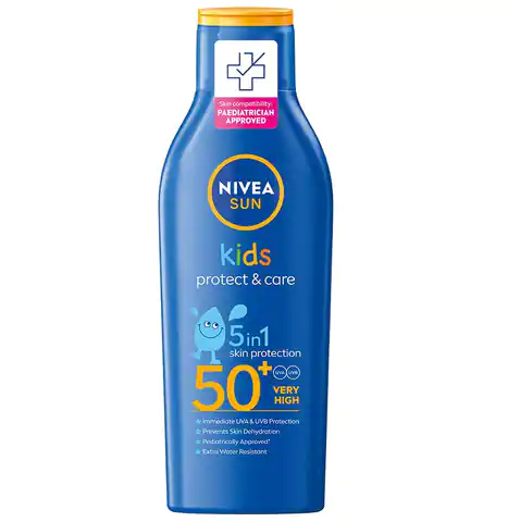 ⁨Nivea Sun Kids Protect  Care balsam ochronny na słońce dla dzieci SPF50+ 200ml⁩ w sklepie Wasserman.eu