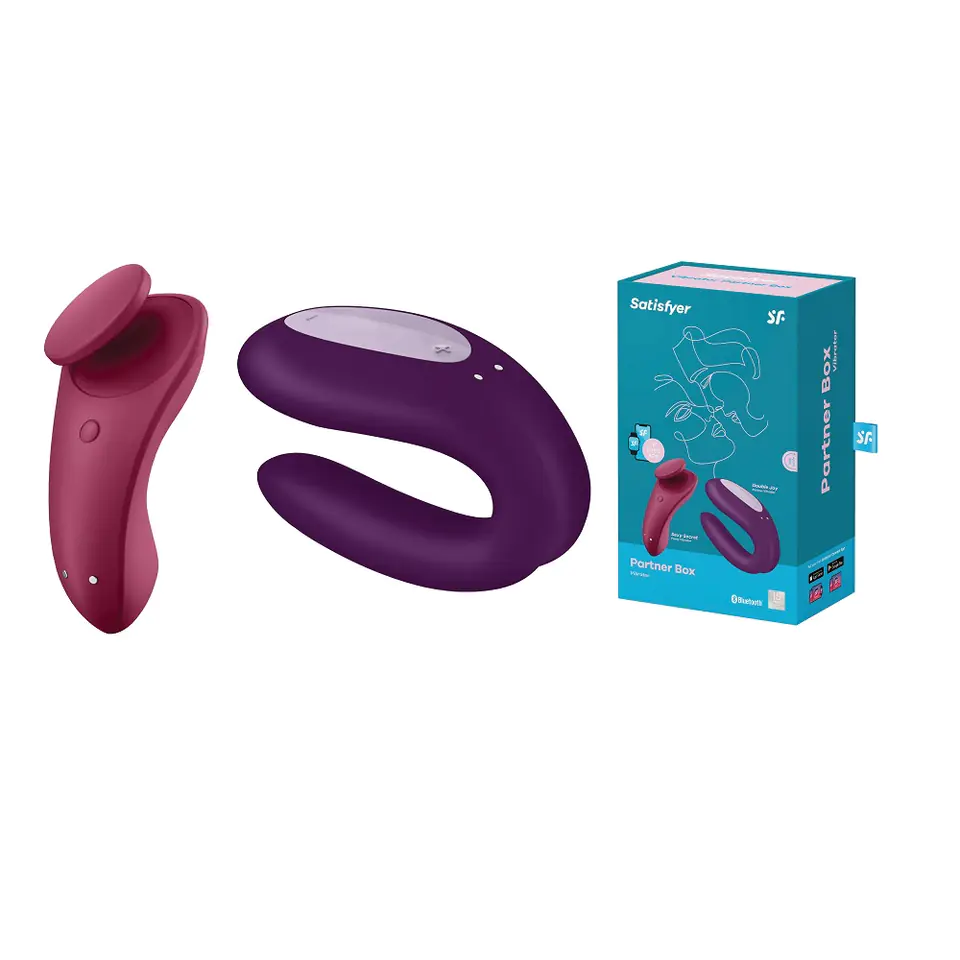 ⁨Satisfyer Partner Box 1 Set Sexy Secret Panty Vibrator + Double Joy Partner Vibrator⁩ at Wasserman.eu
