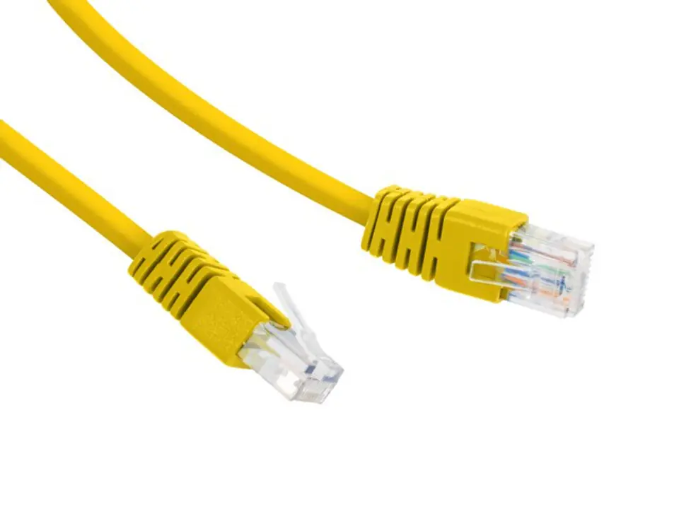 ⁨Patch cord Kat.6 UTP 3m żółty⁩ w sklepie Wasserman.eu