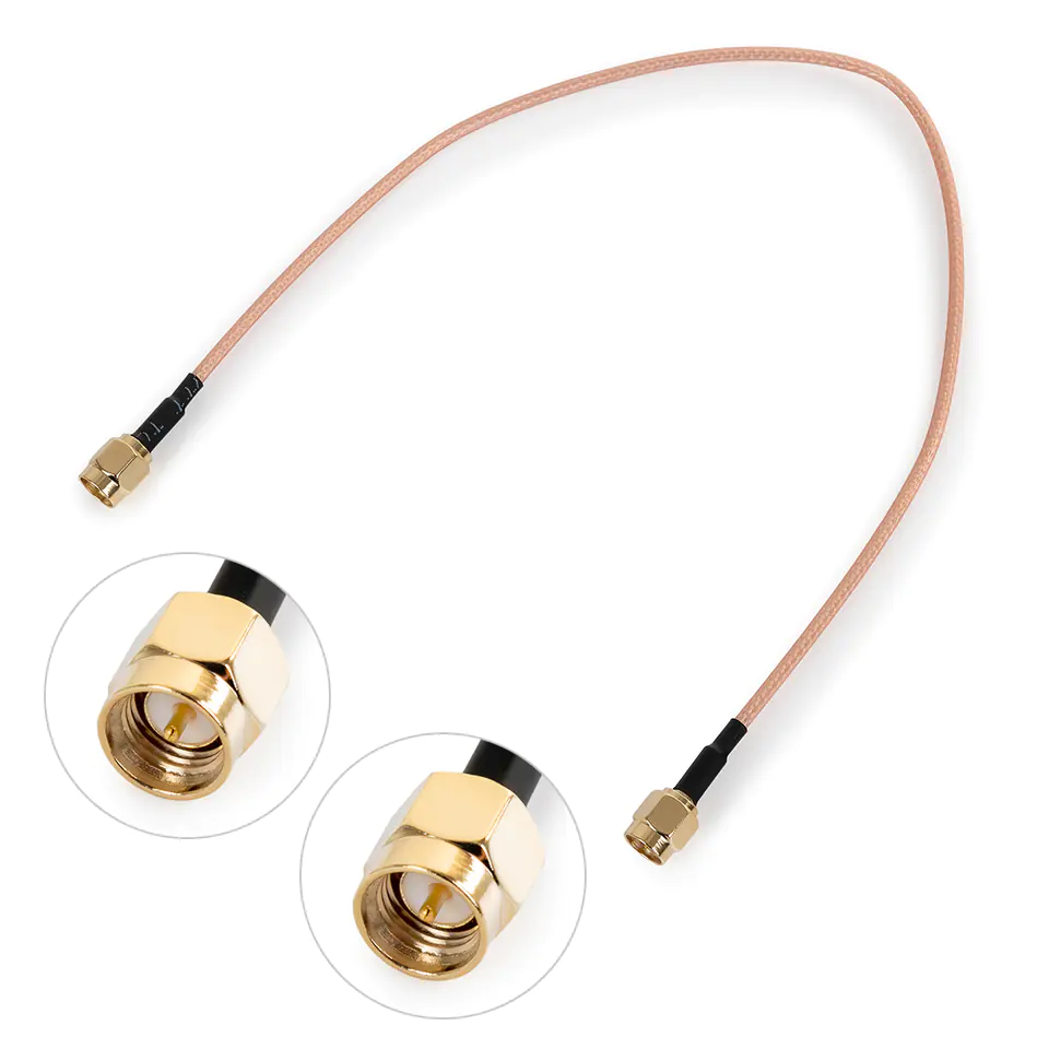 ⁨Antenna connector: RG316, SMA plug for SMA plug 30cm⁩ at Wasserman.eu