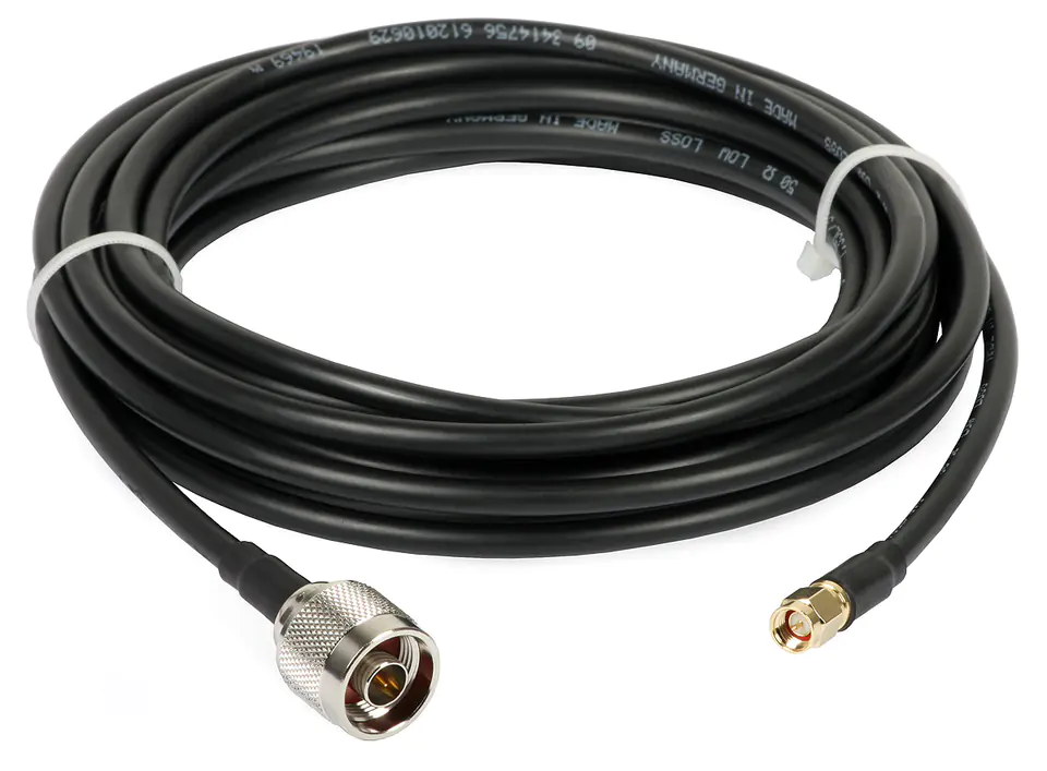 ⁨Antenna cable, N-plug, SMA plug, 5 meters⁩ at Wasserman.eu