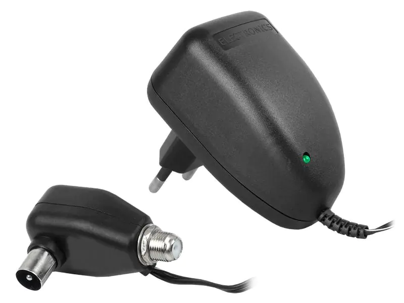 ⁨Zasilacz antenowy z gniazdem F 12V - dioda LED⁩ w sklepie Wasserman.eu