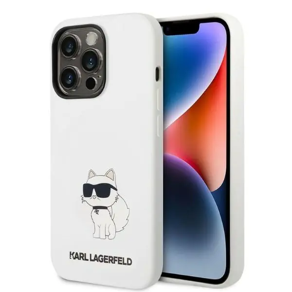 ⁨Karl Lagerfeld KLHCP14LSNCHBCH iPhone 14 Pro 6,1" hardcase white/white Silicone Choupette⁩ at Wasserman.eu