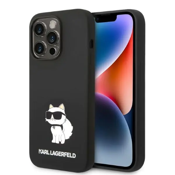 ⁨Karl Lagerfeld KLHCP14XSNCHBCK iPhone 14 Pro Max 6,7" hardcase black/black Silicone Choupette⁩ at Wasserman.eu