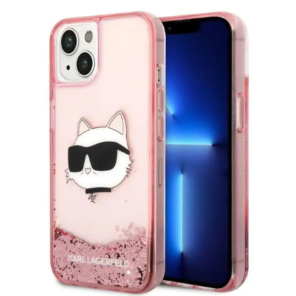 ⁨Karl Lagerfeld KLHCP14MLNCHCP iPhone 14 Plus 6,7" pink/pink hardcase Glitter Choupette Head⁩ at Wasserman.eu