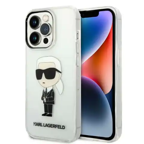 ⁨Karl Lagerfeld KLHCP14XHNIKTCT iPhone 14 Pro Max 6,7" transparent hardcase Ikonik Karl Lagerfeld⁩ w sklepie Wasserman.eu