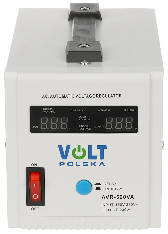 ⁨STABILIZATOR NAPIĘCIA SIECIOWEGO AVR-500VA VOLT Polska⁩ w sklepie Wasserman.eu