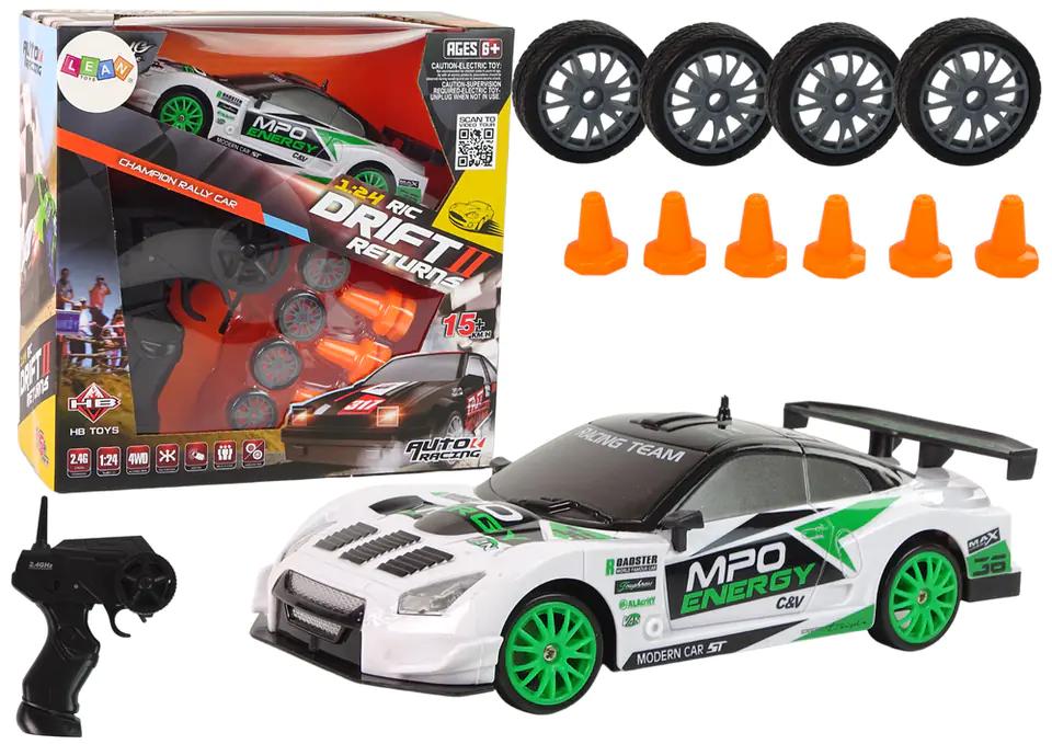 ⁨Auto Sportowe Drift Zdalnie Sterowane R/C 15 km/h Zmiana kół⁩ w sklepie Wasserman.eu