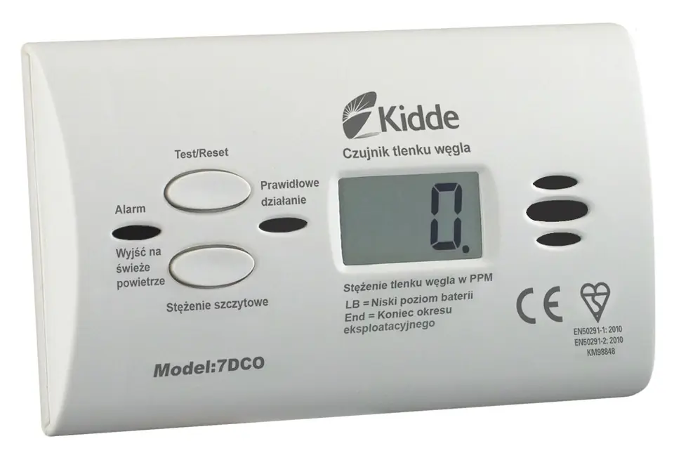 Carbon monoxide alarm display 7DCO at Wasserman.eu