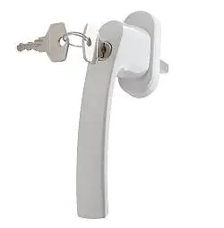 ⁨WINDOW HANDLE WITH KEY WHITE⁩ at Wasserman.eu