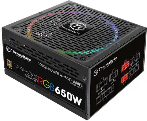 ⁨Toughpower Grand RGB 650W Modular Power Supply (80+ Gold, 4xPEG, 140mm)⁩ at Wasserman.eu