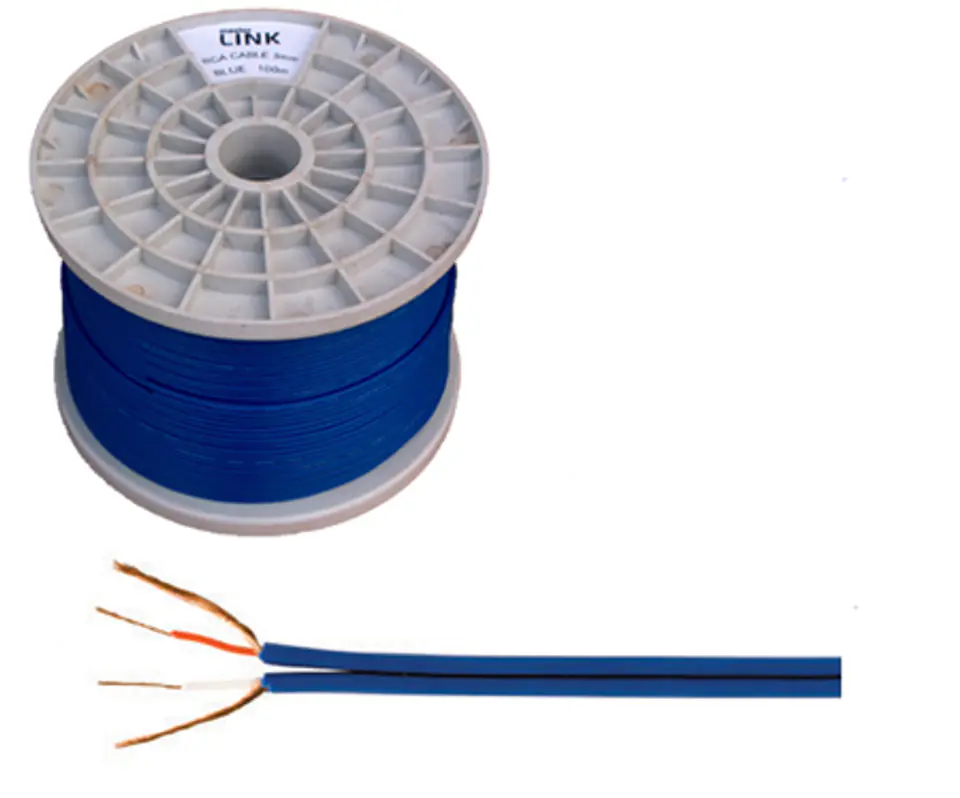 ⁨KAB0204 Cable 2 x rca - 3mm blue⁩ at Wasserman.eu