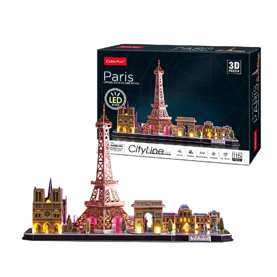 ⁨Cubic Fun Puzzle 3D City Line LED Paryż⁩ w sklepie Wasserman.eu