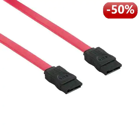 ⁨4 World SATA, SATA Cable 50cm Straight Plugs | red⁩ at Wasserman.eu
