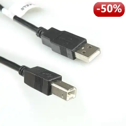 ⁨4World Kabel USB 2.0 A-B M/M 5m|czarny⁩ w sklepie Wasserman.eu
