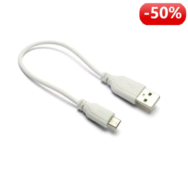 ⁨G&BL Kabel USB, USB A M- Micro USB B M, 0.2m, biały⁩ w sklepie Wasserman.eu