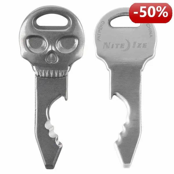 ⁨Nite Ize Keychain, micro tool QuickKey skull stainless steel⁩ at Wasserman.eu