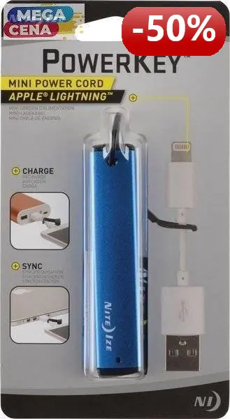 ⁨Nite Ize Apple lightning PowerKey cable in protective box blue⁩ at Wasserman.eu