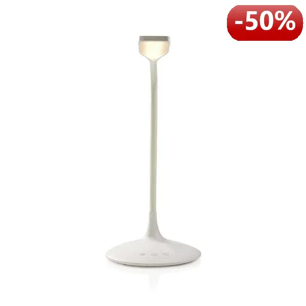 Nedis Ściemniana lampka biurkowa LED | Kontrola dotykowa | 3 tryby świecenia | Bateria wielokrotnego ładowania | 250 lm w sklepie Wasserman.eu