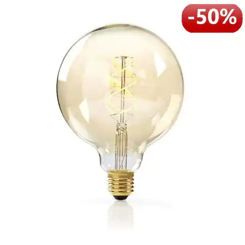 ⁨Nedis Vintage Dimmable LED Filament Bulb E27 | G125 | 5 W | 260 lm⁩ at Wasserman.eu