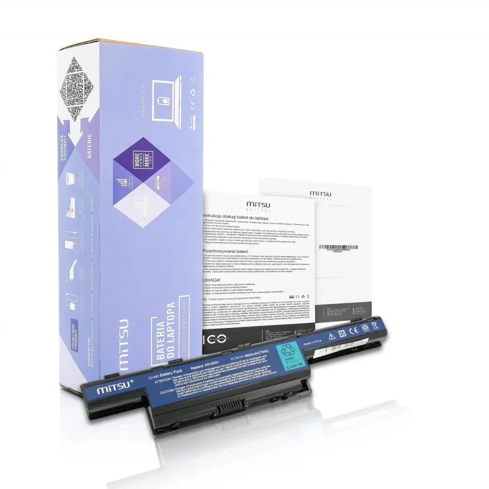 Battery for Acer Aspire 4551, 4741, 5741 6600 mAh (71 Wh) 10.8 - 11.1 Volt at Wasserman.eu
