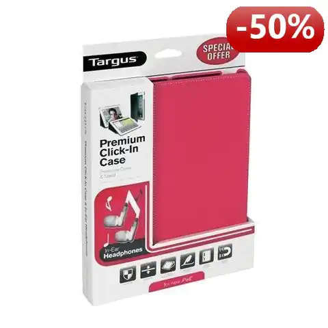 ⁨Targus Etui Premium Click In Case dla iPAD3 czerwone | słuchawki douszne⁩ w sklepie Wasserman.eu