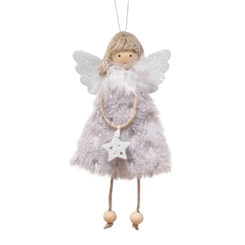 ⁨Christmas tree decoration - Angel gray 16cm 1pc⁩ at Wasserman.eu