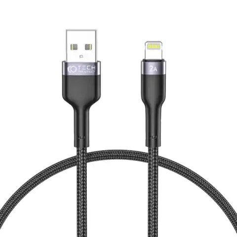 ⁨Kabel 2.4A 0,25m USB - Lightning Tech-Protect Ultraboost czarny⁩ w sklepie Wasserman.eu