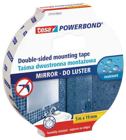 ⁨Powerbond mounting tape for mirrors 5.0m:19mm⁩ at Wasserman.eu