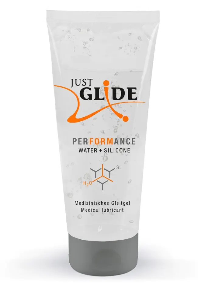 ⁨Lubrykant na bazie wody z silikonem Performance 200ml Just Glide⁩ w sklepie Wasserman.eu