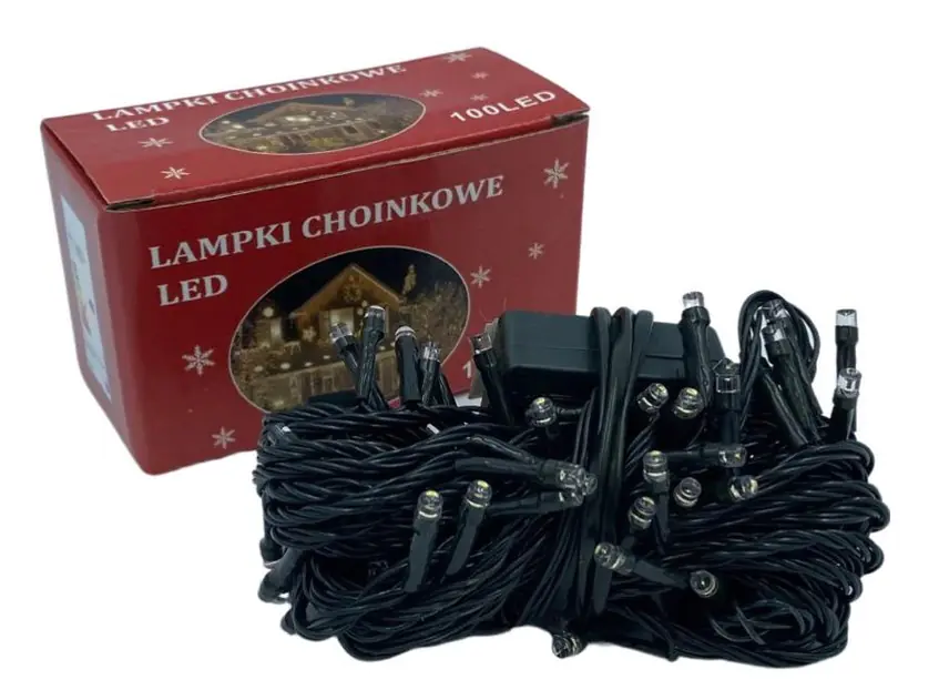 ⁨LAMPKI CHOINKOWE 100LED CIEPŁE BIAŁE 5,3M⁩ w sklepie Wasserman.eu