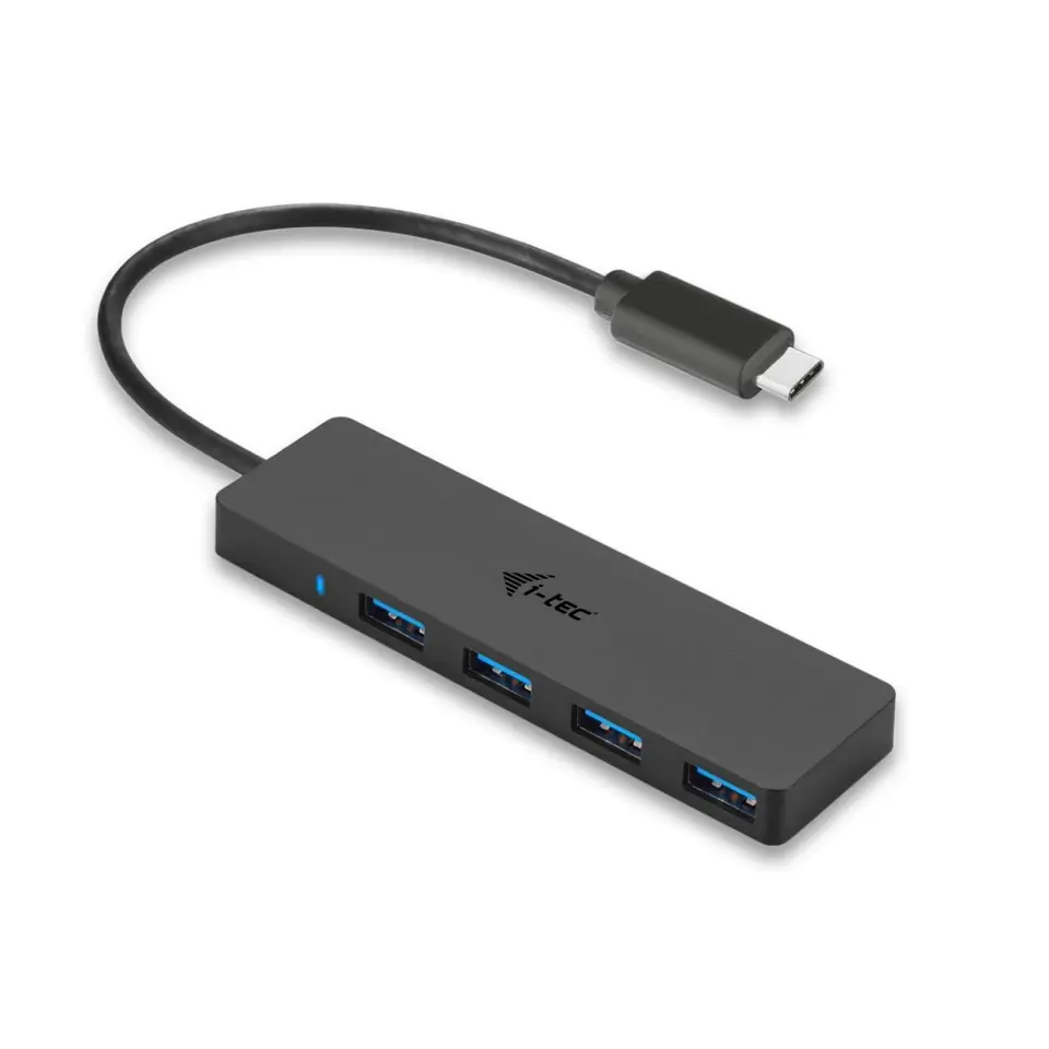 ⁨USB-C Slim Passive HUB 4x USB 3.0 for USB-A/USB-C connection⁩ at Wasserman.eu