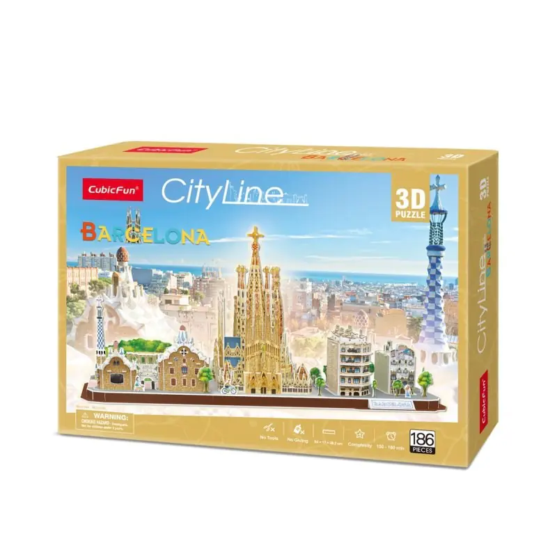 ⁨CUBIC FUN CITY LINE 306-20256 3D PUZZLE - BARCELONA⁩ at Wasserman.eu