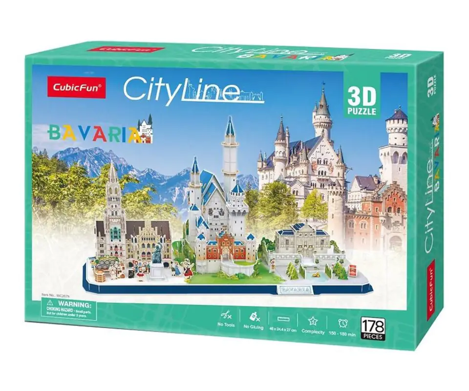 ⁨CUBIC FUN CITY LINE 306-20267 3D PUZZLE - BAVARIA⁩ at Wasserman.eu