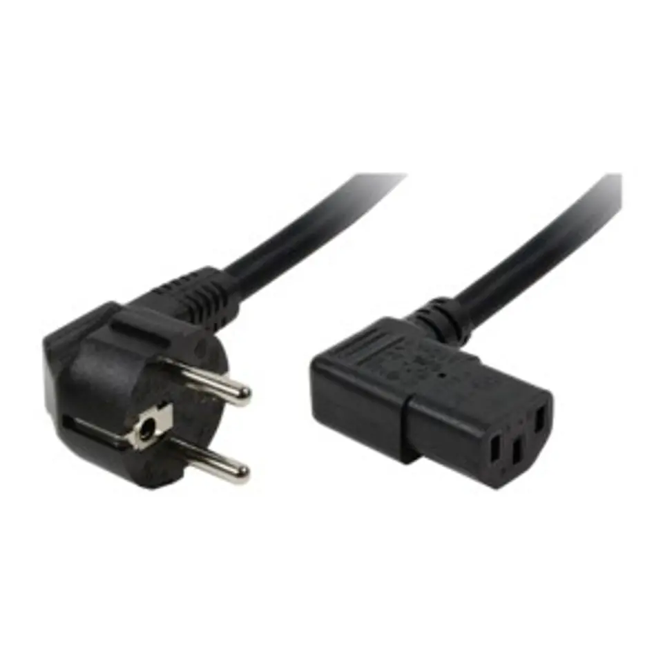 ⁨Power cord with Schuko male to IEC-C13 female⁩ at Wasserman.eu