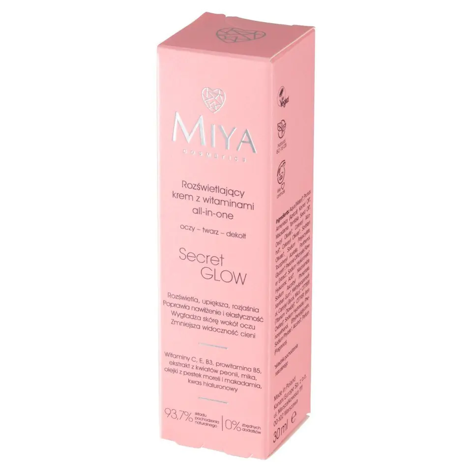 ⁨MIYA SecretGLOW Rozświetlający Krem z witaminami All-in-One 30ml⁩ w sklepie Wasserman.eu