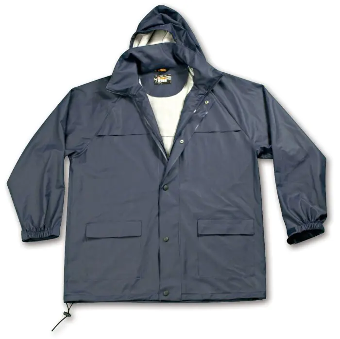 ⁨PVC WATERPROOF WORK JACKET BLUE XXL⁩ at Wasserman.eu