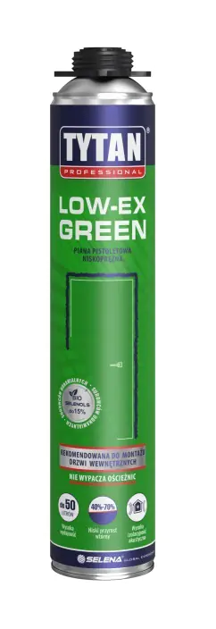 ⁨PIANKA PISTOLETOWA NISKOPRĘŻNA LOW-EX GREEN 750ML⁩ w sklepie Wasserman.eu