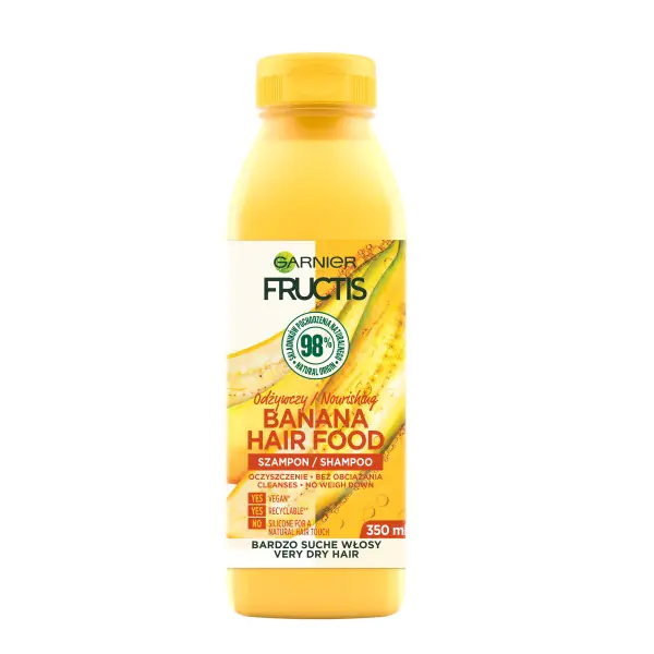 ⁨Fructis Hair Food Banana Nourishing Shampoo for Very Dry Hair 350ml⁩ at Wasserman.eu