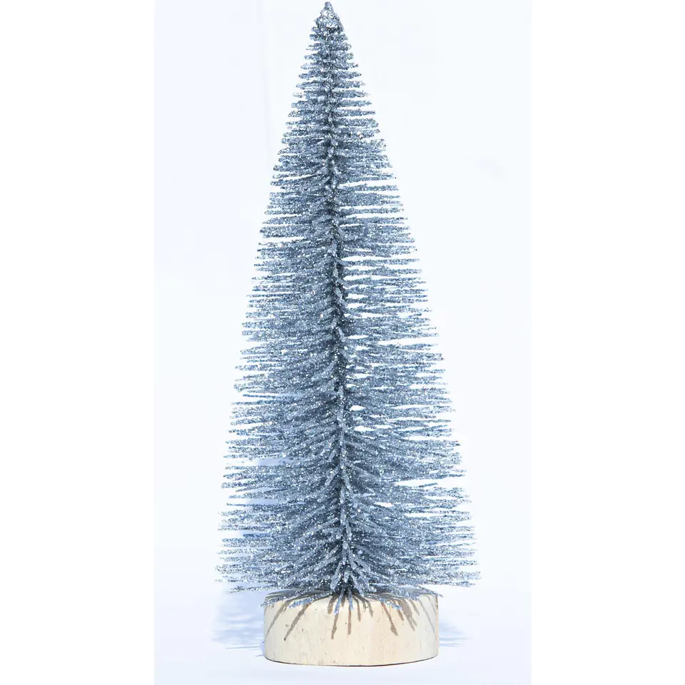 ⁨Glitter Christmas Tree CHB-15-SR silver 15 cm, op. includes 1 pc.⁩ at Wasserman.eu