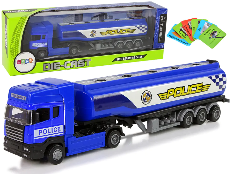 ⁨Truck Tanker Blue Police 30 cm Length⁩ at Wasserman.eu