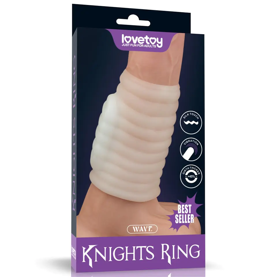 ⁨PIERŚCIEŃ NAKŁADKA VIBRATING WAVE KNIGHTS RING (WHITE)⁩ w sklepie Wasserman.eu