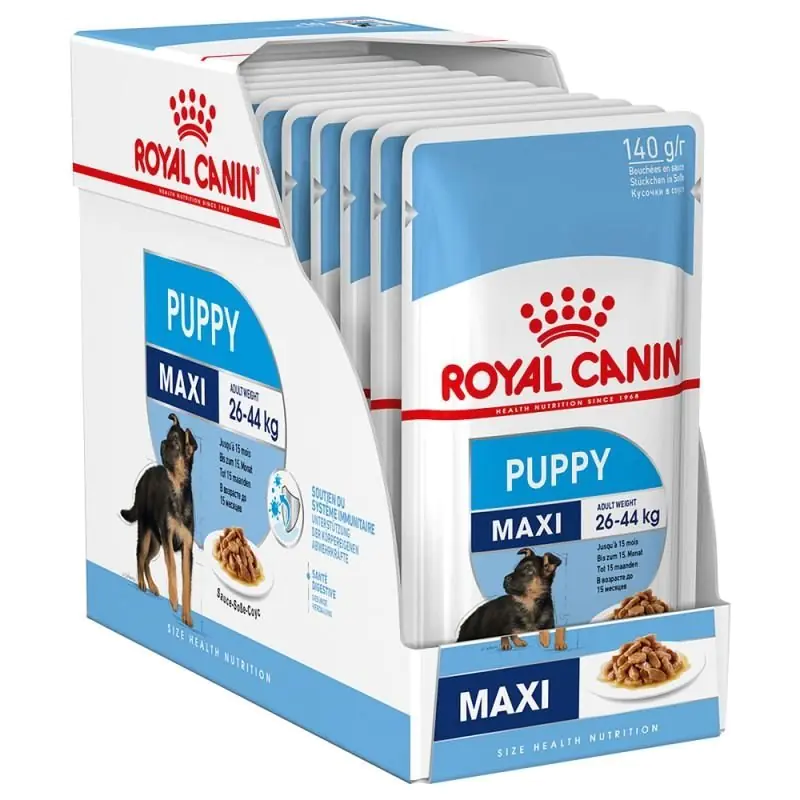 ⁨ROYAL CANIN SHN Maxi Puppy w sosie - mokra karma dla szczeniąt - 10x140 g⁩ w sklepie Wasserman.eu