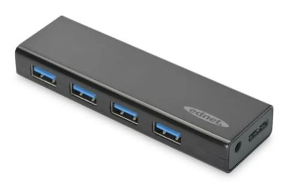Hub 4-port USB 3.0 Power Supply, black at Wasserman.eu