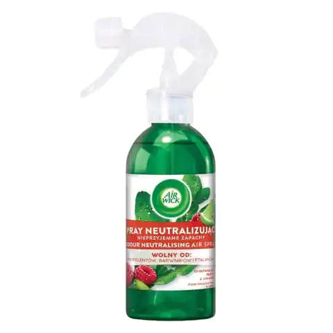 ⁨Air Wick Spray neutralisiert unangenehme Gerüche Erfrischende Himbeeren Limette 237ml⁩ im Wasserman.eu