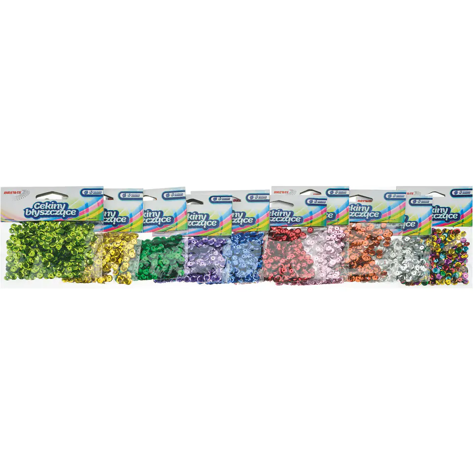 ⁨Cekiny błyszczące 6mm czarne 10g. B170 BREWIS⁩ w sklepie Wasserman.eu
